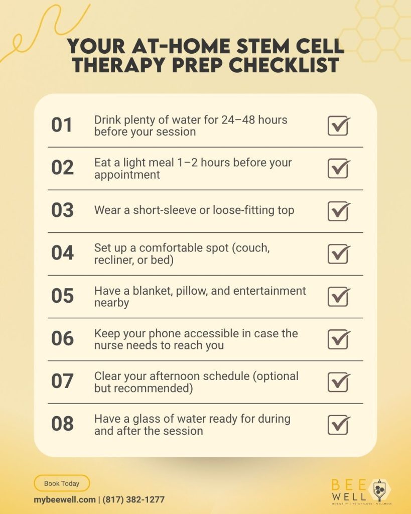 Mobile Stem Cell Therapy For Dallas Patients: Checklist for Patients to Prepare themselves