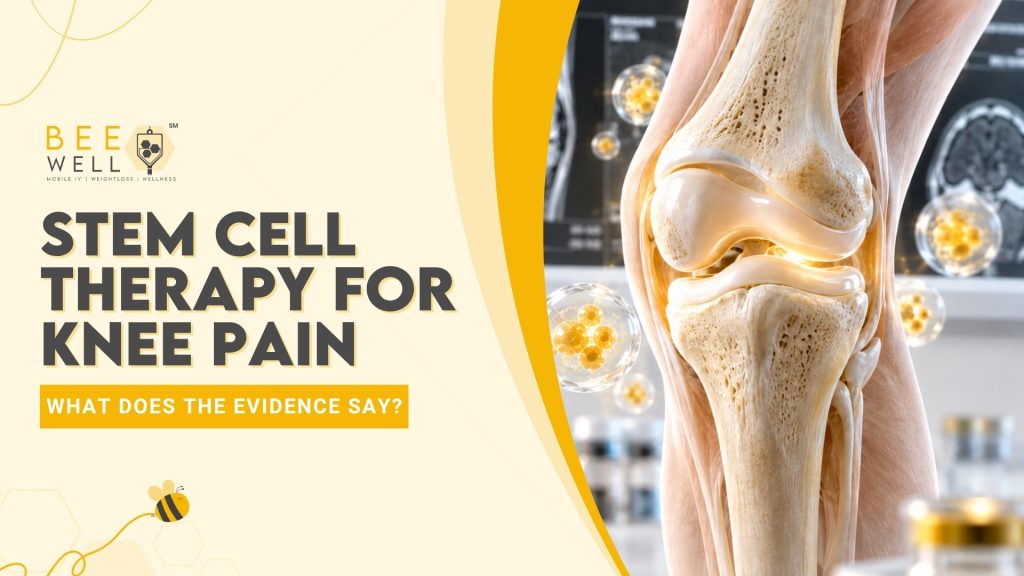 Standing knee radiograph and clinical notes during an osteoarthritis consultation